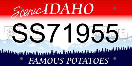 SS71955 Idaho License Plate
