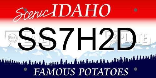 SS7H2D Idaho License Plate