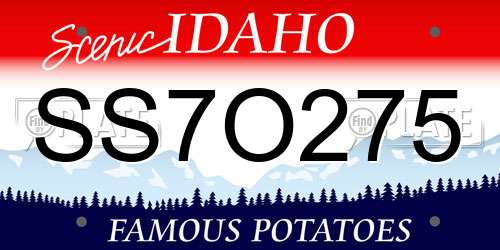 SS7O275 Idaho License Plate