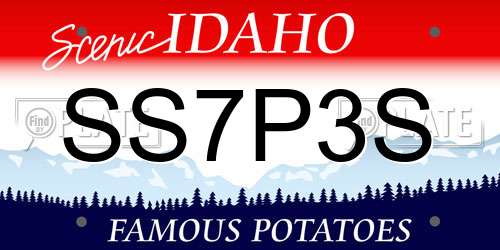 SS7P3S Idaho License Plate