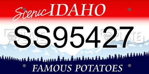 SS95427 Idaho License Plate
