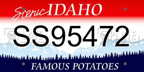 SS95472 Idaho License Plate
