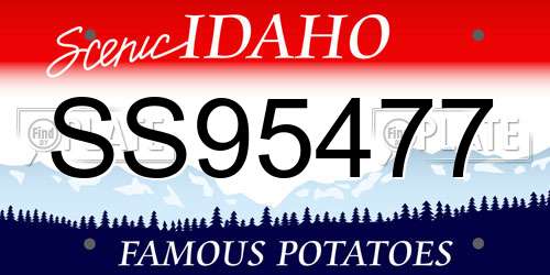 SS95477 Idaho License Plate