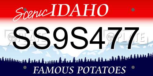 SS9S477 Idaho License Plate