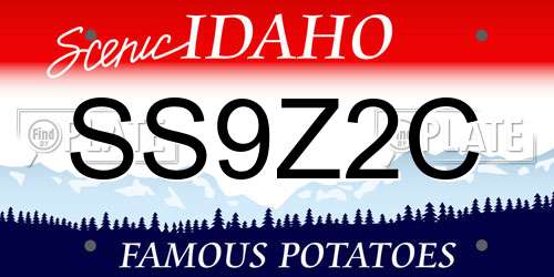 SS9Z2C Idaho License Plate