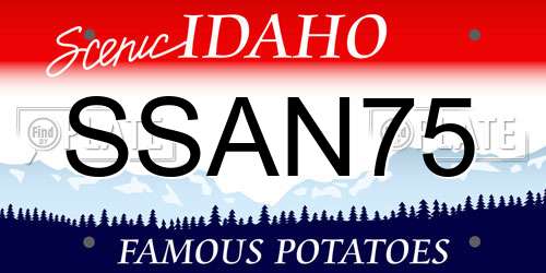 SSAN75 Idaho License Plate
