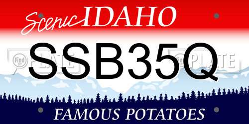 SSB35Q Idaho License Plate
