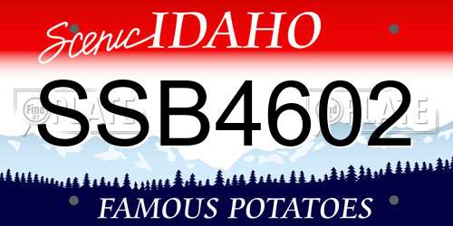 SSB4602 Idaho License Plate