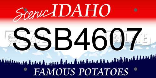 SSB4607 Idaho License Plate
