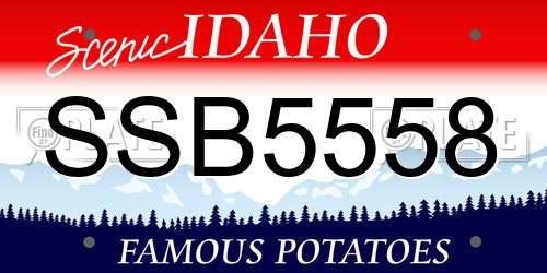 SSB5558 Idaho License Plate