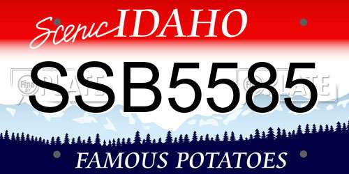 SSB5585 Idaho License Plate