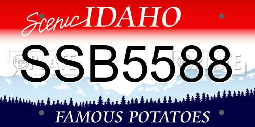 SSB5588 Idaho License Plate