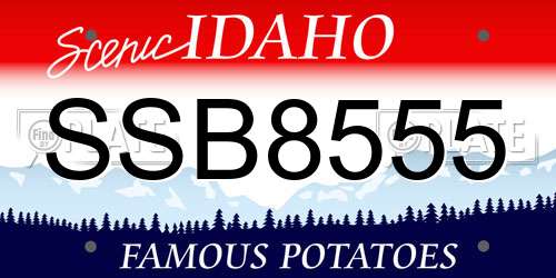 SSB8555 Idaho License Plate