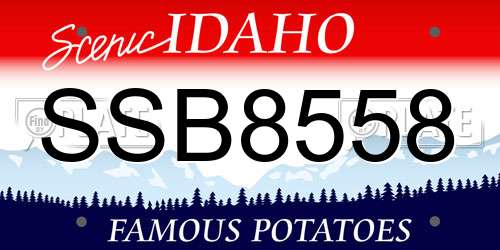 SSB8558 Idaho License Plate