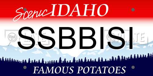 SSBBISI Idaho License Plate