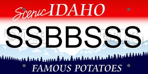 SSBBSSS Idaho License Plate