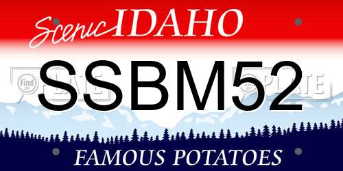 SSBM52 Idaho License Plate