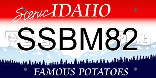 SSBM82 Idaho License Plate