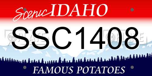 SSC1408 Idaho License Plate