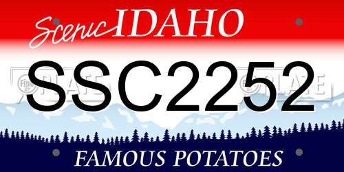 SSC2252 Idaho License Plate