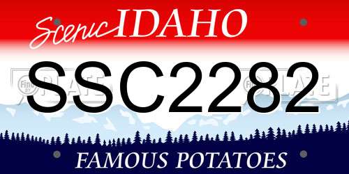 SSC2282 Idaho License Plate