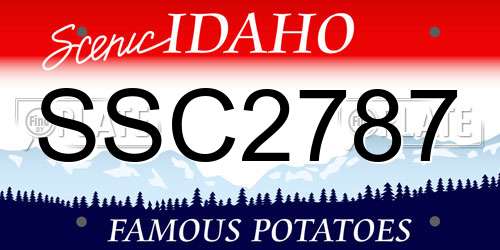 SSC2787 Idaho License Plate