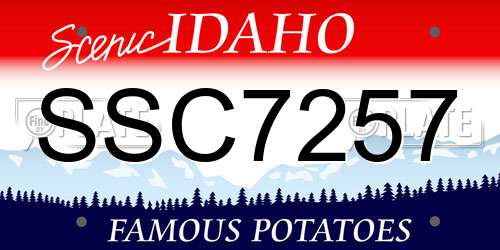 SSC7257 Idaho License Plate
