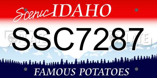 SSC7287 Idaho License Plate