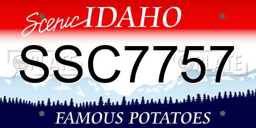 SSC7757 Idaho License Plate