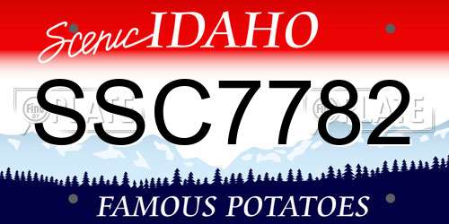SSC7782 Idaho License Plate
