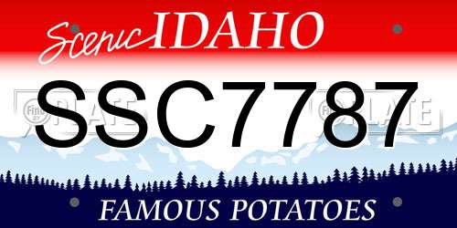 SSC7787 Idaho License Plate
