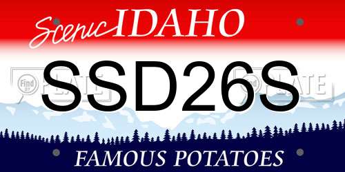 SSD26S Idaho License Plate