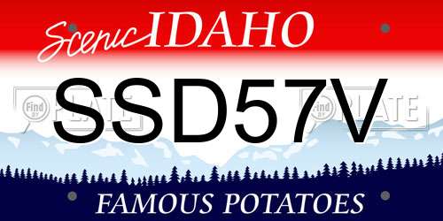 SSD57V Idaho License Plate