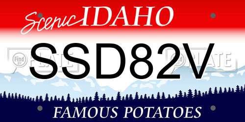 SSD82V Idaho License Plate