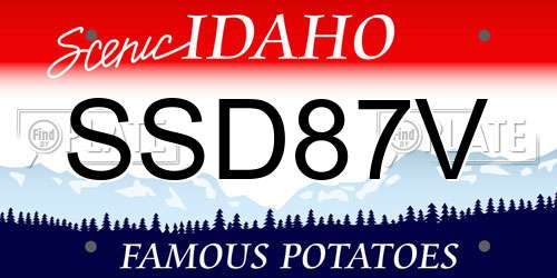 SSD87V Idaho License Plate