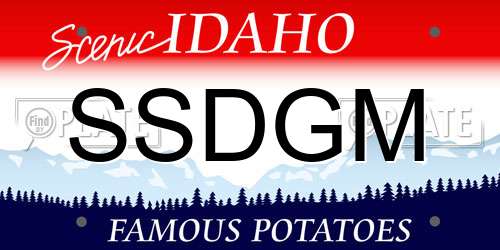 SSDGM Idaho License Plate