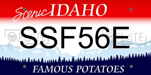 SSF56E Idaho License Plate