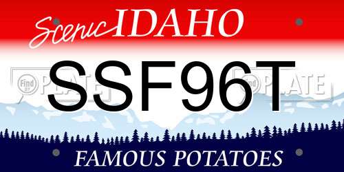 SSF96T Idaho License Plate