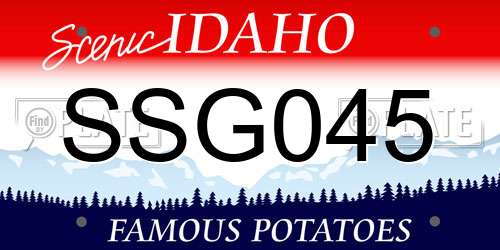 SSG045 Idaho License Plate