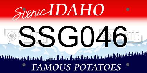 SSG046 Idaho License Plate