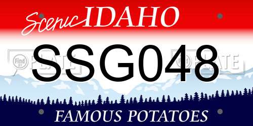 SSG048 Idaho License Plate