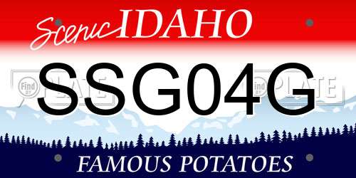 SSG04G Idaho License Plate