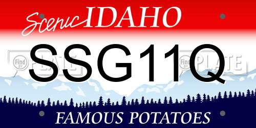 SSG11Q Idaho License Plate