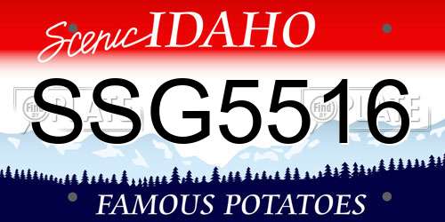 SSG5516 Idaho License Plate