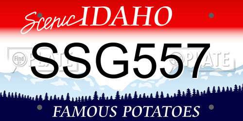 SSG557 Idaho License Plate