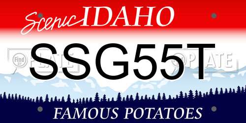 SSG55T Idaho License Plate