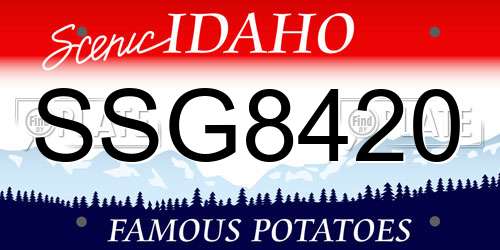 SSG8420 Idaho License Plate