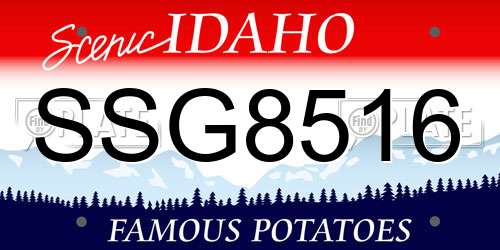 SSG8516 Idaho License Plate