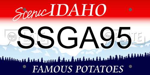 SSGA95 Idaho License Plate
