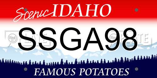 SSGA98 Idaho License Plate